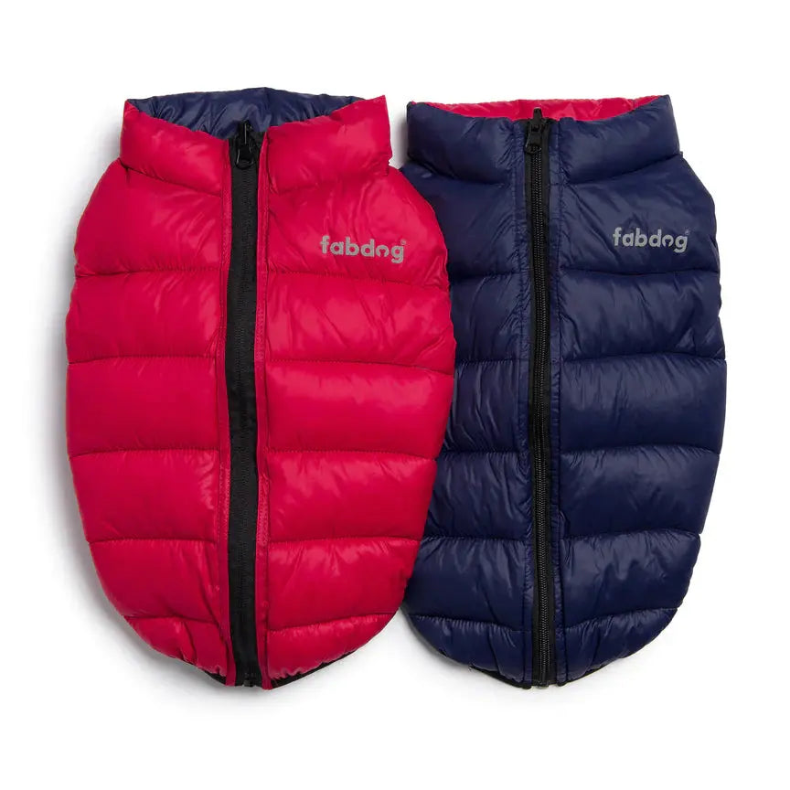 Fabdog Pack N' Go Reversible Dog Warm Puffer Coats in Various Sizes
