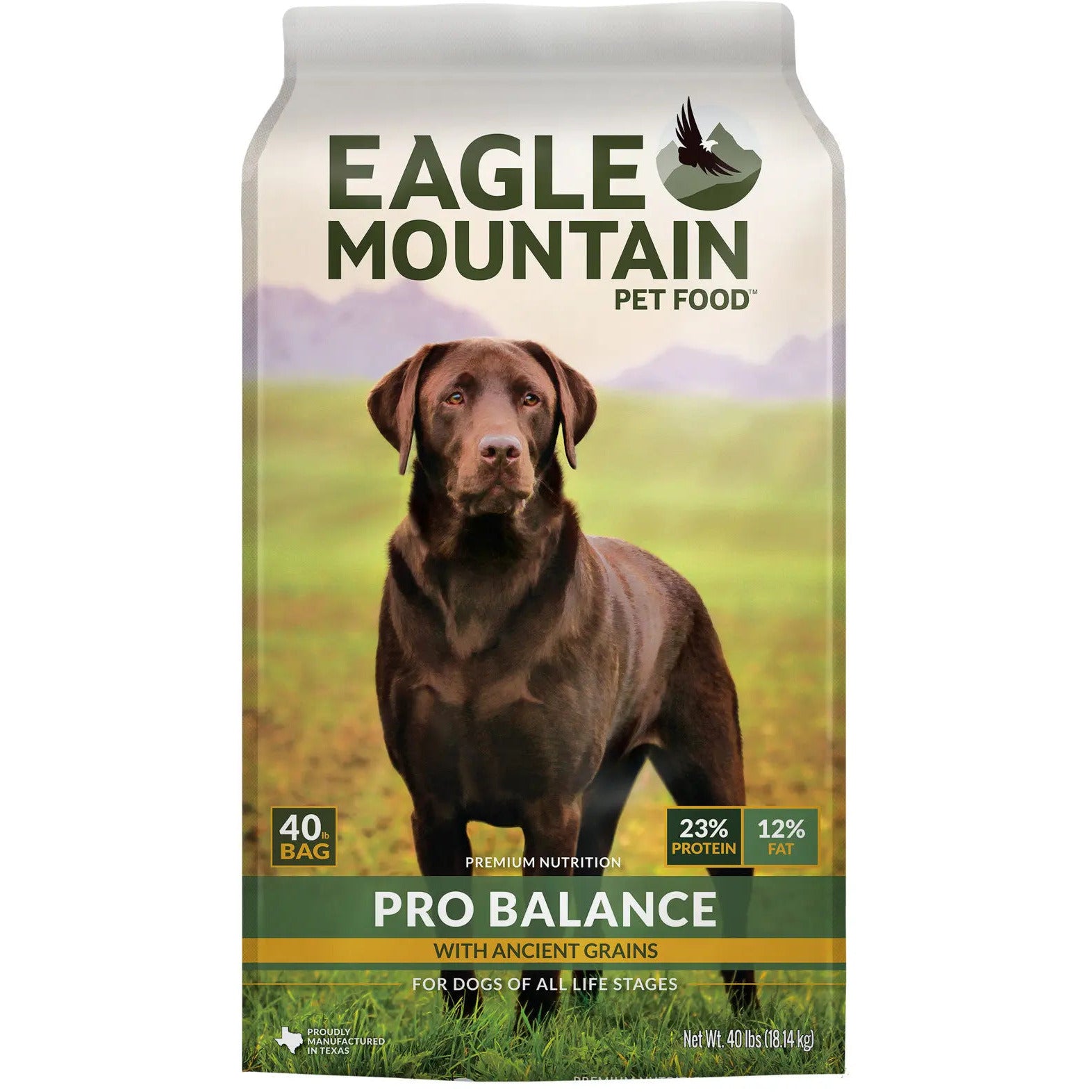 40 lb Eagle Mountain Pro Balance Dry Dog Food with Ancient Grains Beef Meal