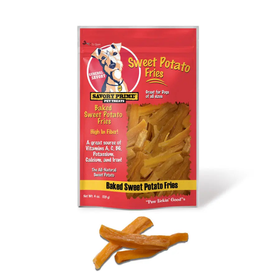 Premium Savory Baked Sweet Potato Fries Dog Treats - A Delightful Snack for Canines