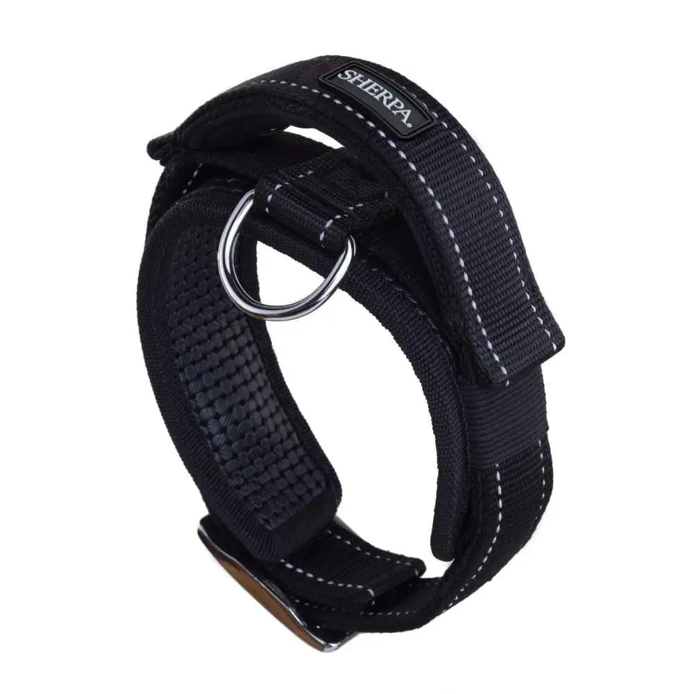 Sherpa's Pet Trading Co. Integrated Leash Dog Collar in Black