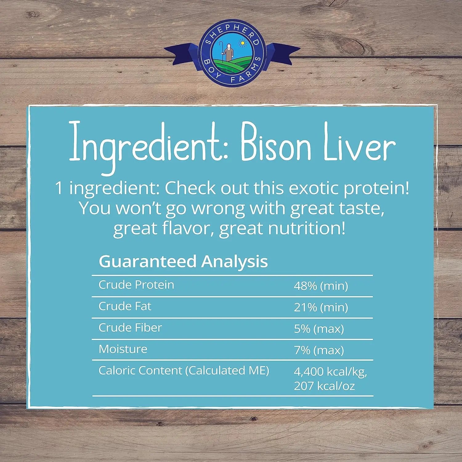 Shepherd Boy Farms Premium Freeze - Dried USA - Sourced Bison Liver Treats for Dogs