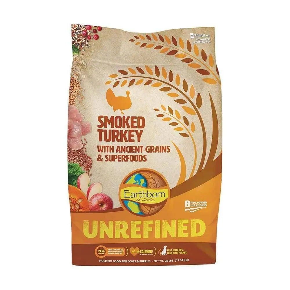 Earthborn Holistic® Unrefined™ Dog Food: Smoked Turkey with Ancient Grains & Superfoods
