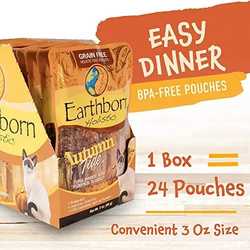 Earthborn Holistic Grain-Free 3 oz Wet Cat Food - Autumn Tide, 24 Pouches