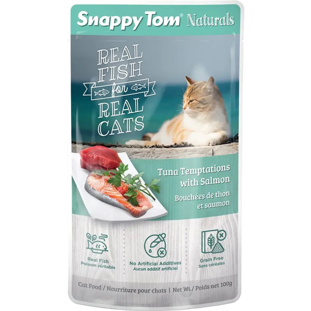 Snappy Tom Naturals Wet Cat Food: Tuna and Salmon Temptations