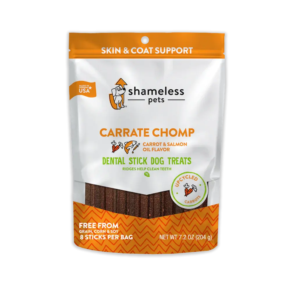Shameless Pets Delicious Carrot Chomp Dental Dog Treat Sticks