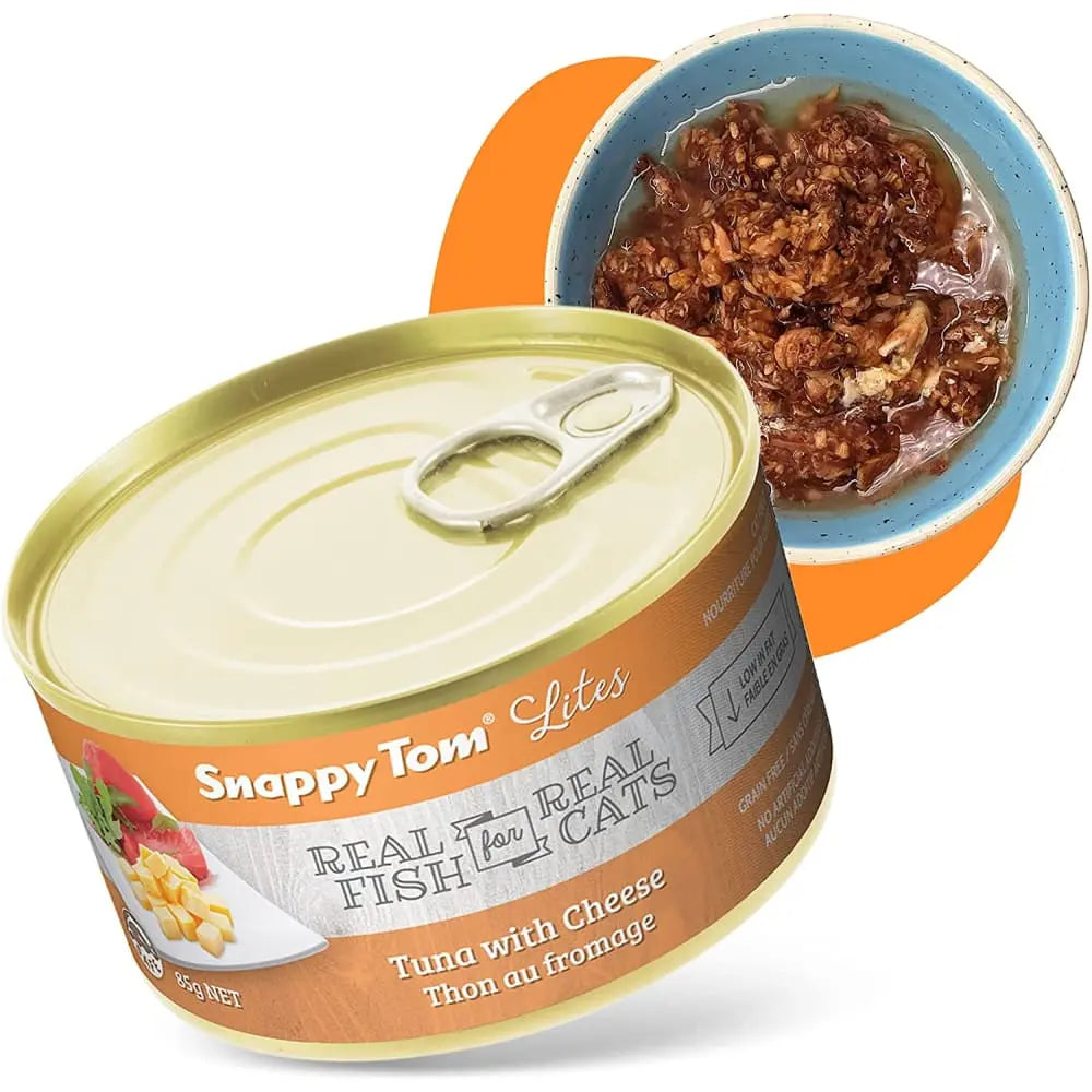Snappy Tom Low - Calorie Canned Cat Food: Tuna with Cheese