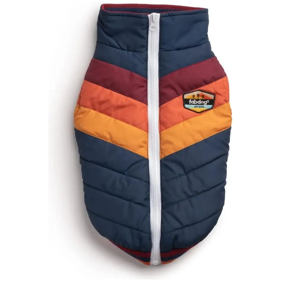 Fabdog Stylish Chevron Patterned Dog Winter Coat for a Fashionable Pup