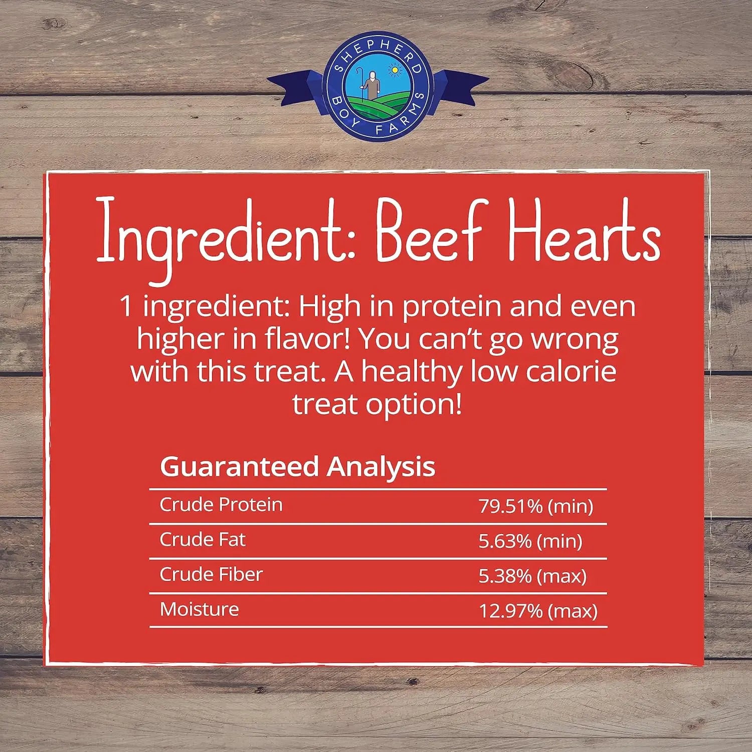 Shepherd Boy Farms Premium Freeze - Dried Beef Heart Delicacies for Dogs