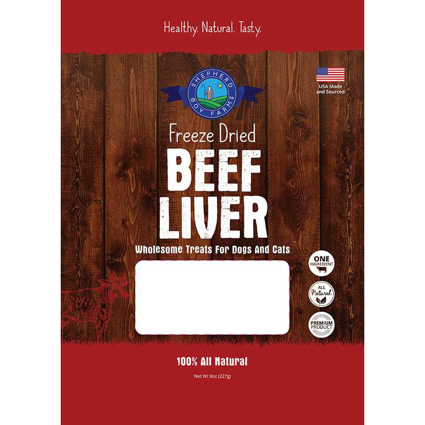 Premium Freeze-Dried Beef Liver Dog Treats from Shepherd Boy Farms - A Nutritious Delight for Your Canine Companion