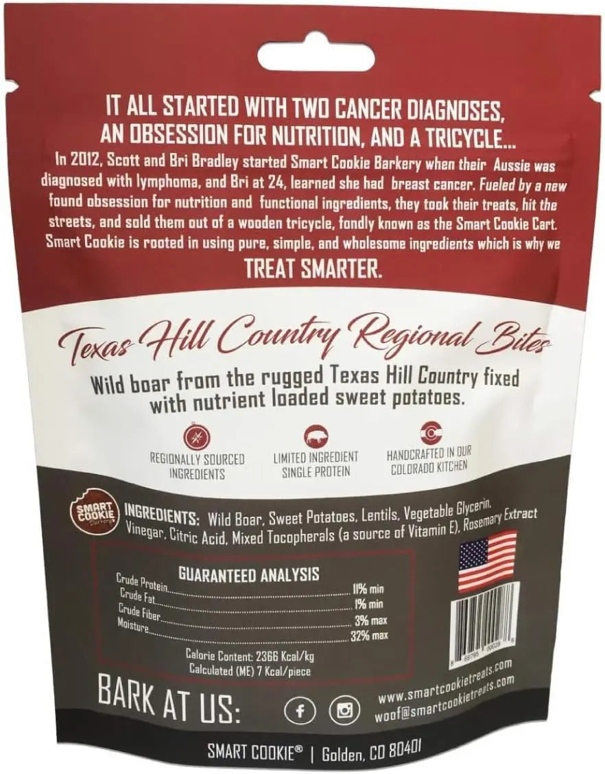 Gourmet Grain-Free Dog Treats: Smart Cookie Wild Boar & Sweet Potato Delight