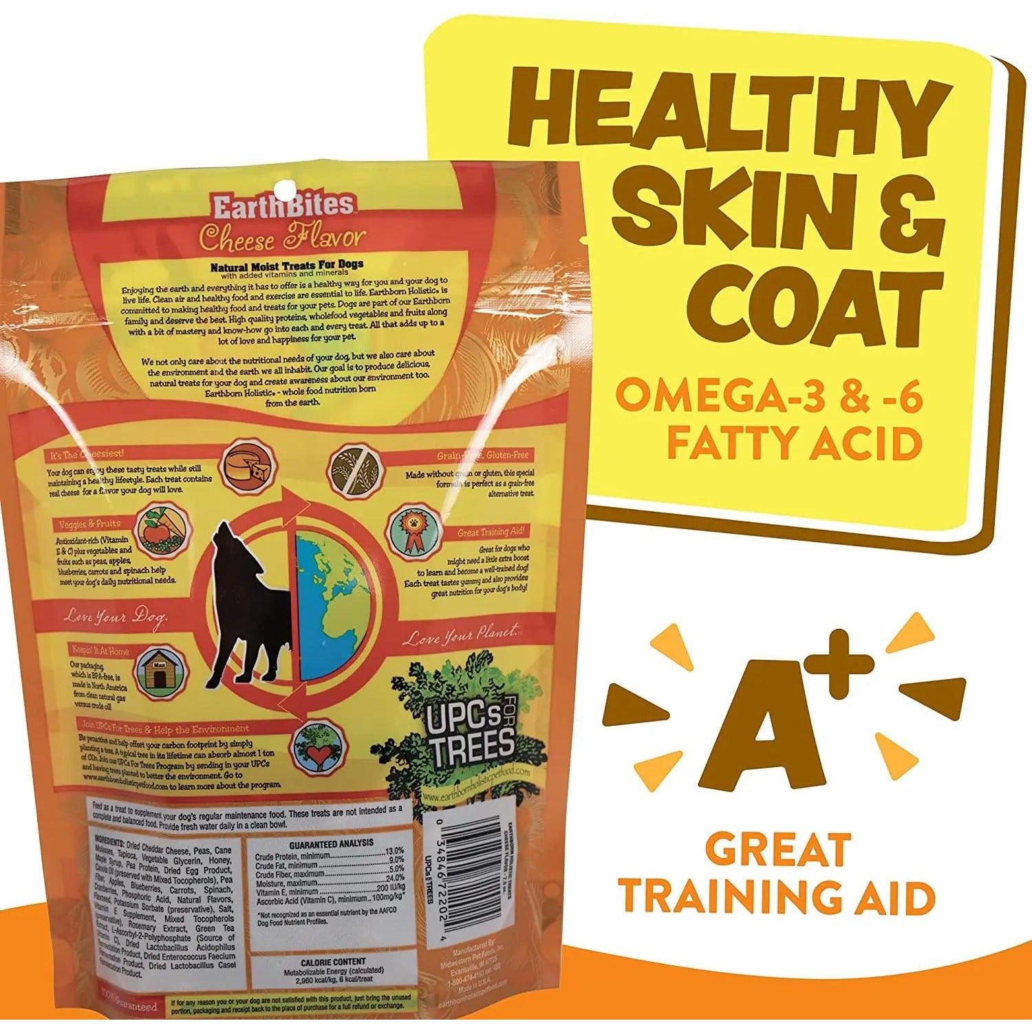 Earthborn Holistic Grain - Free Cheesy Soft Dog Treats EarthBites