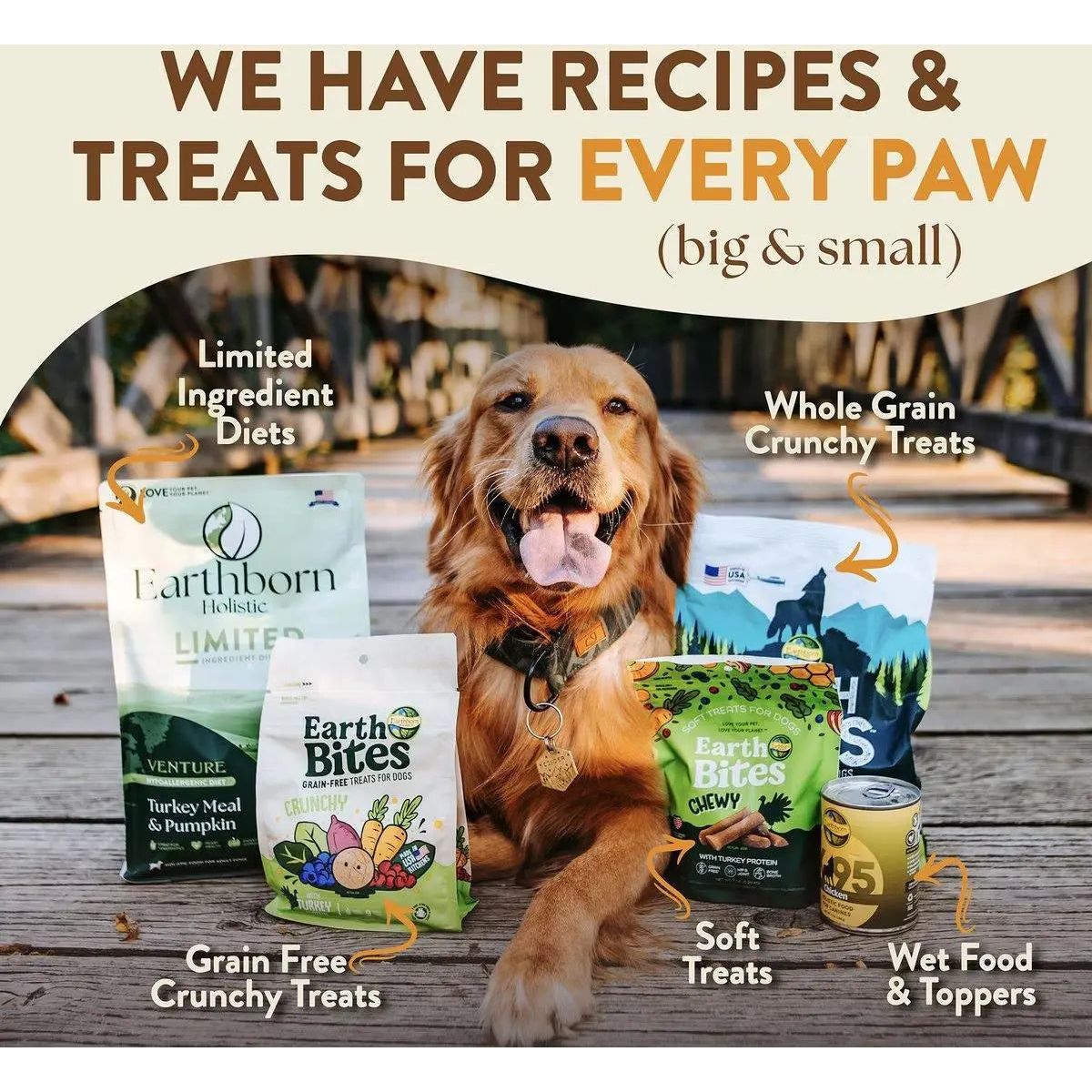 Earthborn Holistic Grain-Free Dry Dog Food - Great Plains Feast with Bison Meal and Vegetables