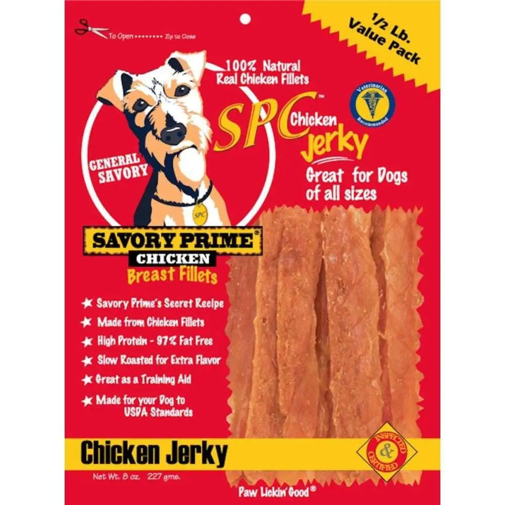 Savory Prime SPC All - Natural Premium Chicken Jerky Dog Treats for Canine Delight