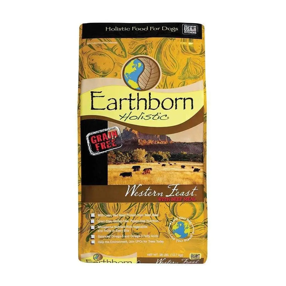 Earthborn Holistic® Western Feast™ Grain - Free Dog Food with Beef Meal, 28 - Pound Bag