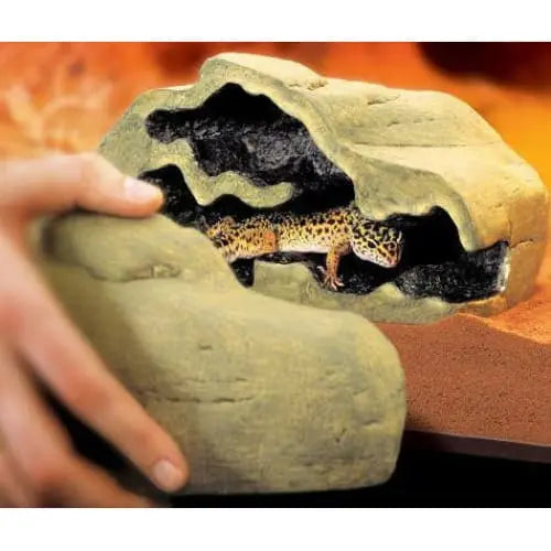 Exo Terra Small Reptile and Amphibian Terrarium Tunnel System Hiding Cave Den for Easy Observation