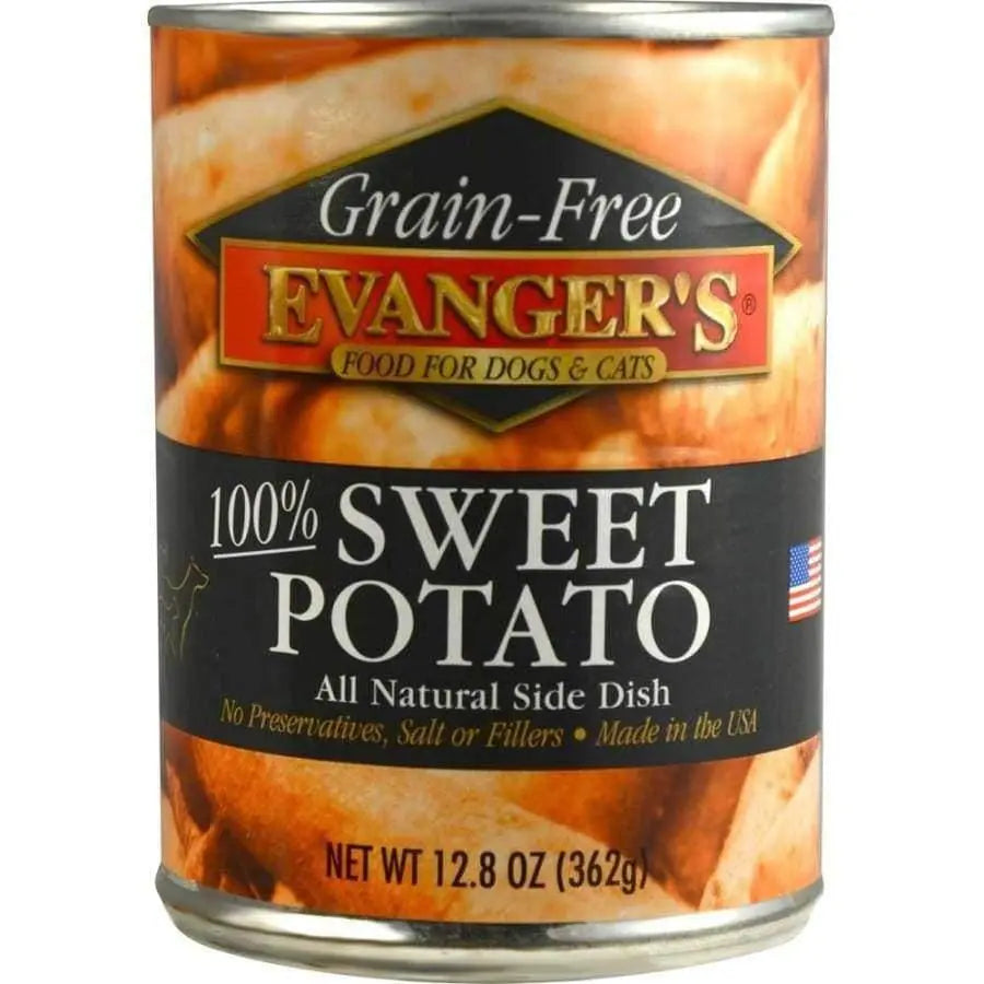 Evanger's Premium Grain-Free Canned Dog and Cat Food with Sweet Potato - 12 Cans, Each 12.8 Ounces