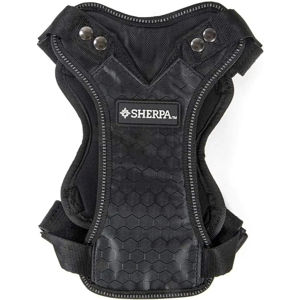 Sherpa's Pet Trading Company Black Crash Tested Seatbelt Safety Dog Harness for Enhanced Pet Safety During Car Rides