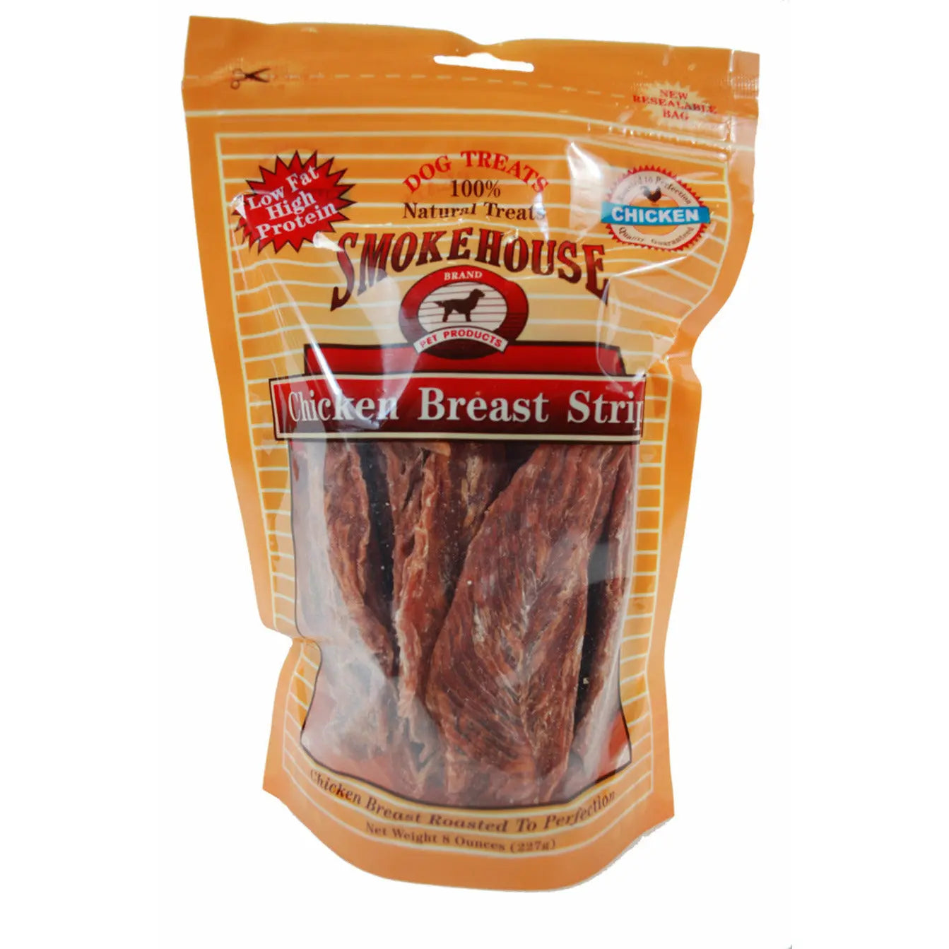All - Natural Smokehouse - Flavored Chicken Breast Strips as Premium Dog Treats