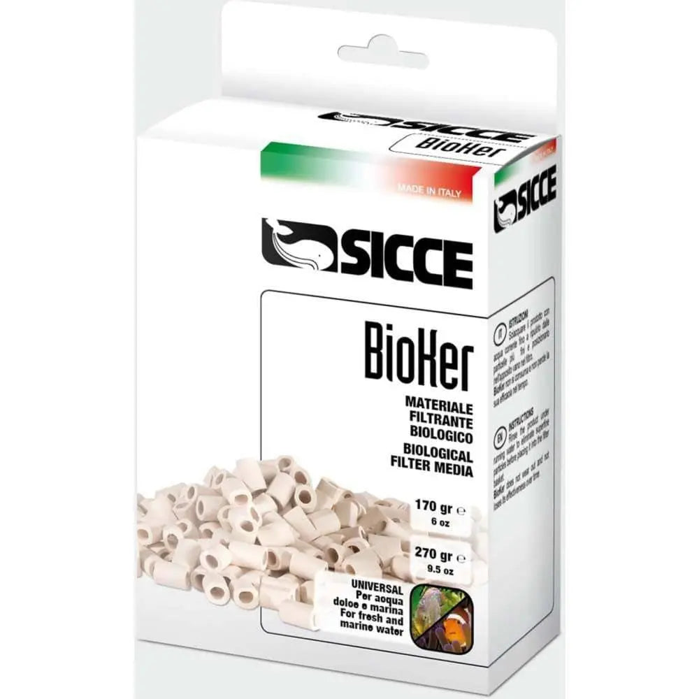 Sicce WHALE & SPACE EKO Aquarium Biological Filter Media Replacement - BioKer Ceramic Biological Media, 270 Grams per Unit