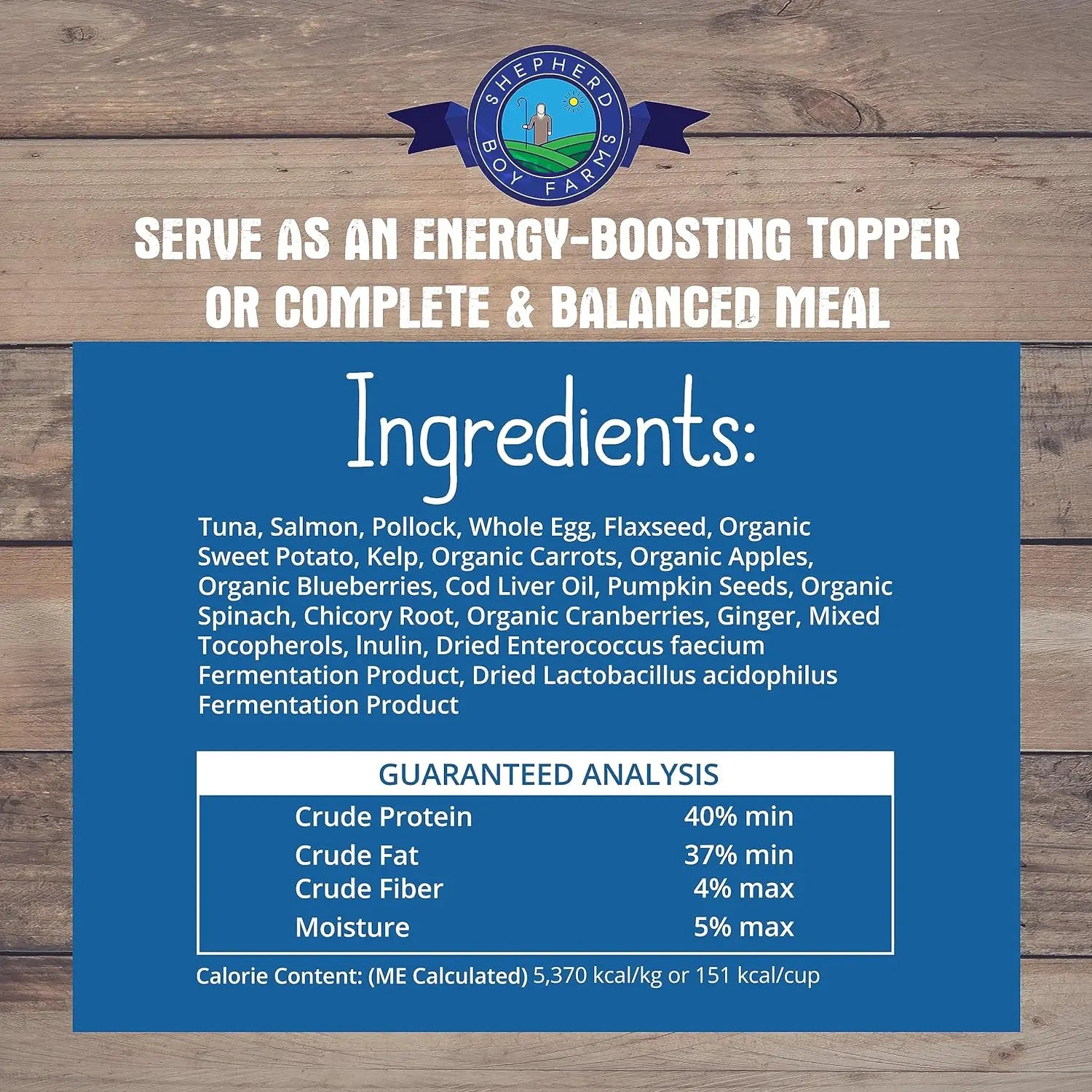 Shepherd Boy Farms 14oz Freeze-Dried Premium Fish Medley Dog Food