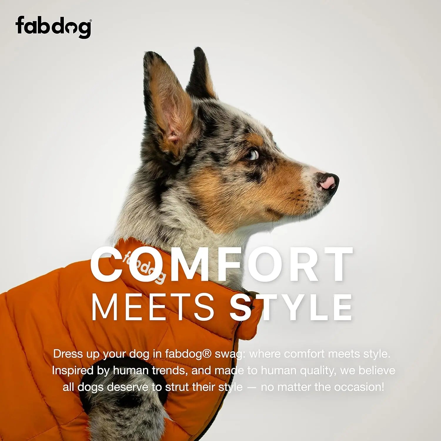 Fabdog Pack N' Go Reversible Dog Warm Puffer Coats in Various Sizes