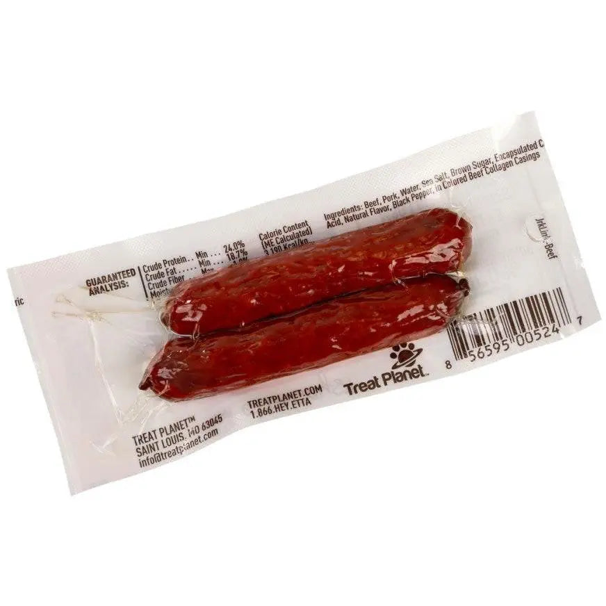 Etta Says! Human - Grade Beef Sausage Link Dog Treats, 12 Pack, 1.25 oz Each