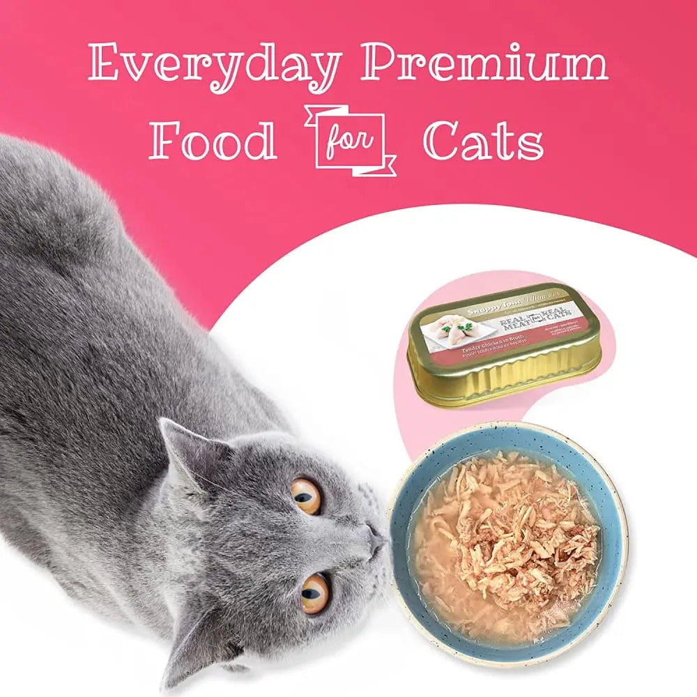 Snappy Tom Ultimates High - Quality Tender Chicken in Broth Canned Cat Food for Feline Nutrition