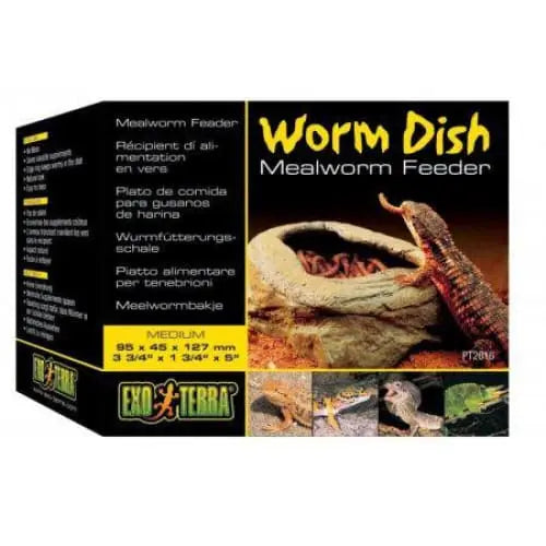 Exo-Terra Reptile Live Feeder Worm Dish for Terrariums
