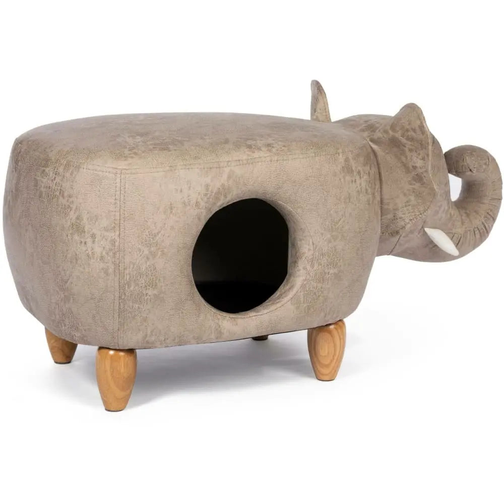 Prevue Pet Products Gray Elephant-Styled Ottoman for Cats and Small Dogs
