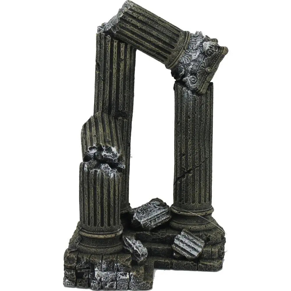 Exotic Aquarium Decor - 3 Column Ruins Corner Section for Stunning Underwater Environments