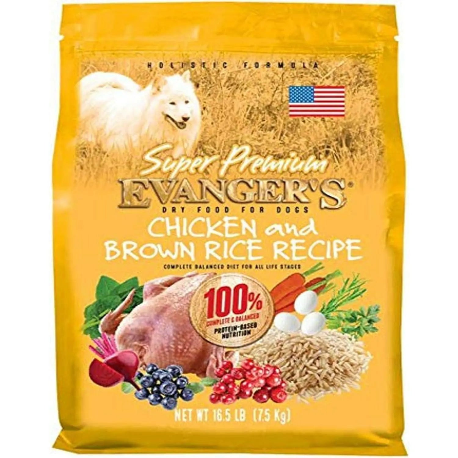 Evanger's Ultra - Premium Dry Dog Food with Chicken and Brown Rice for Canine Nutrition