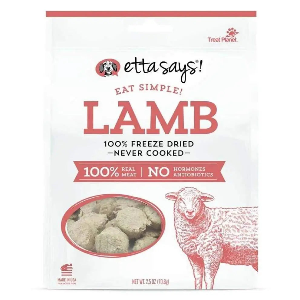 Etta Says! 2.5 oz 100% Freeze - Dried Pure Lamb Dog Treats