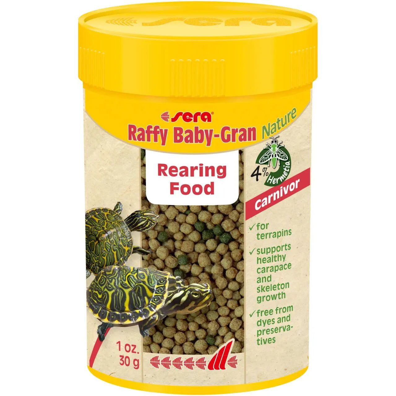 Sera Raffy Premium Nature Granulated Food for Baby Turtles, 1.1 Oz