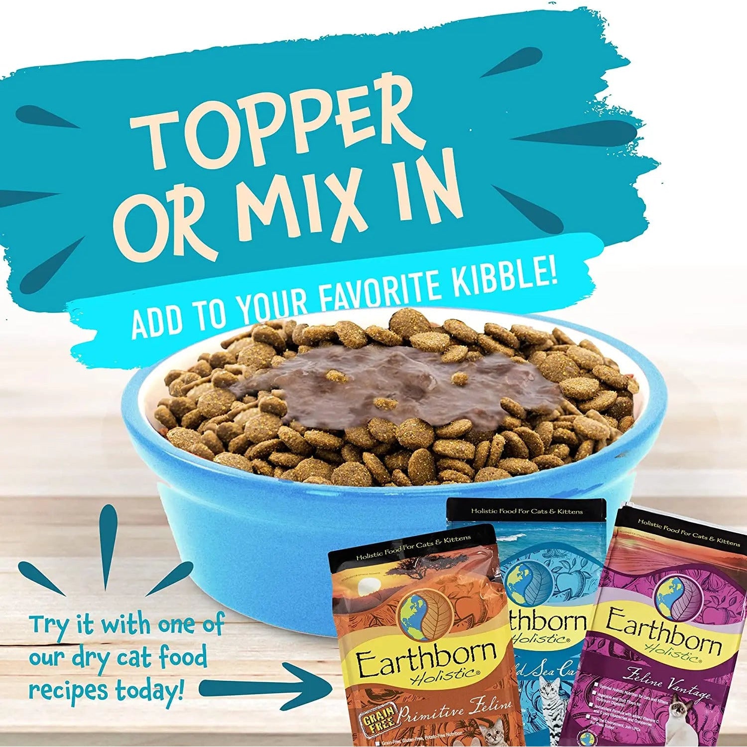 Earthborn Holistic Grain-Free Wet Cat Food - Riptide Zing Tuna Dinner in Gravy, 24 Pouches of 3 Ounces Each