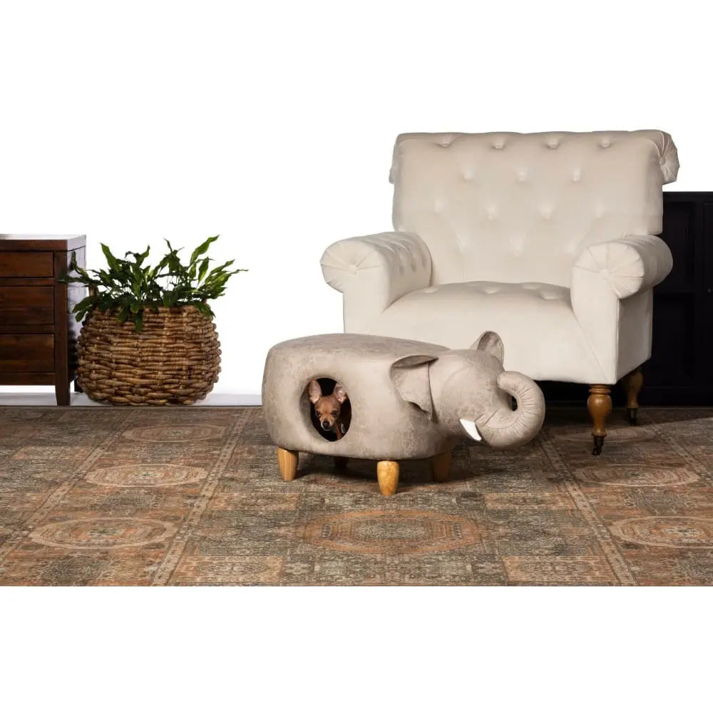 Prevue Pet Products Gray Elephant-Styled Ottoman for Cats and Small Dogs