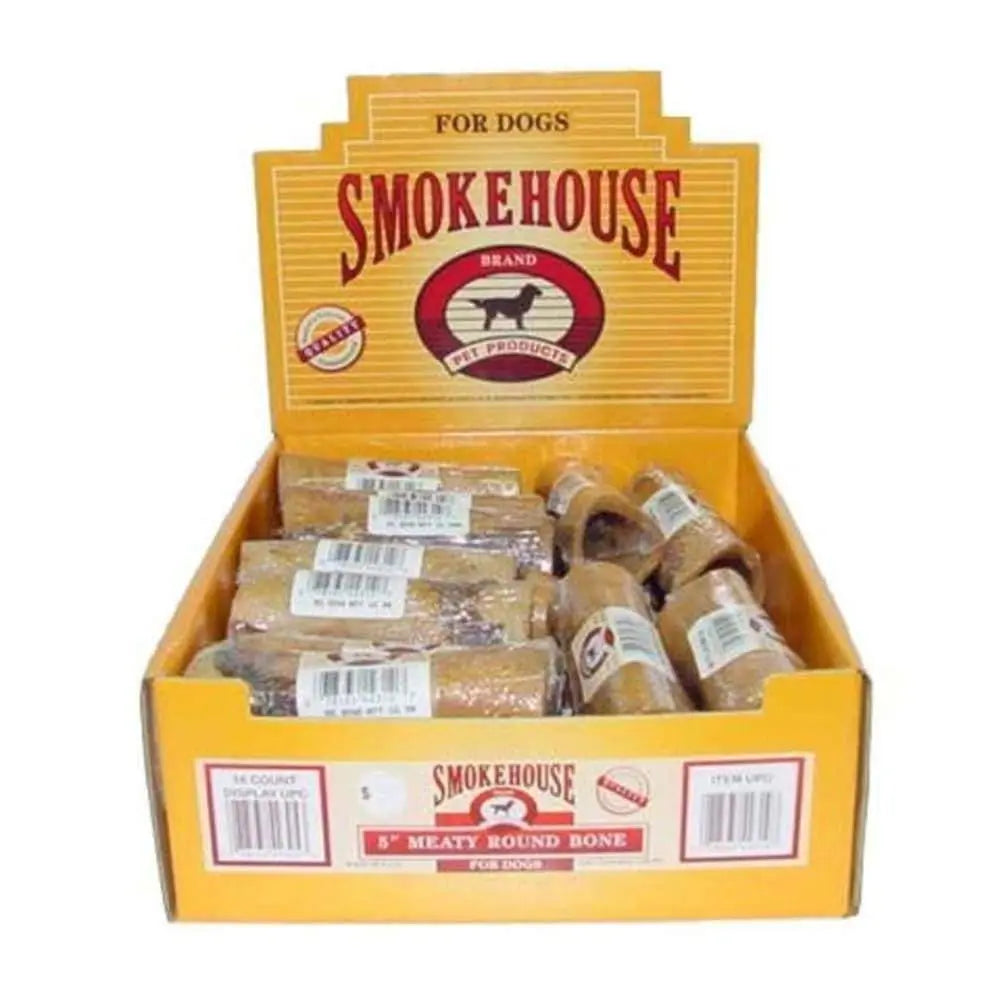 USA-Made Smokehouse Round Beef Bone Dog Chew - A Natural Delight for Your Furry Friend