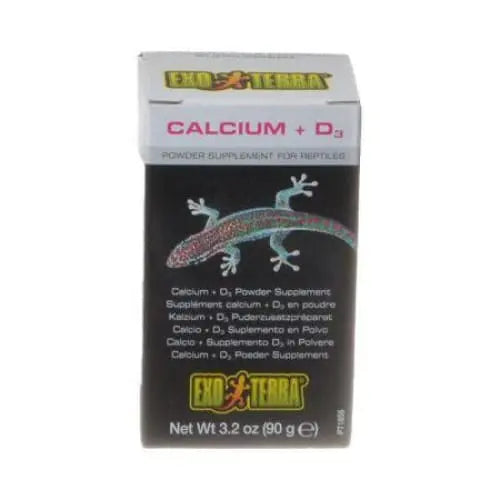 Exo-Terra Premium Calcium and Vitamin D3 Powder Supplement for Reptiles and Amphibians