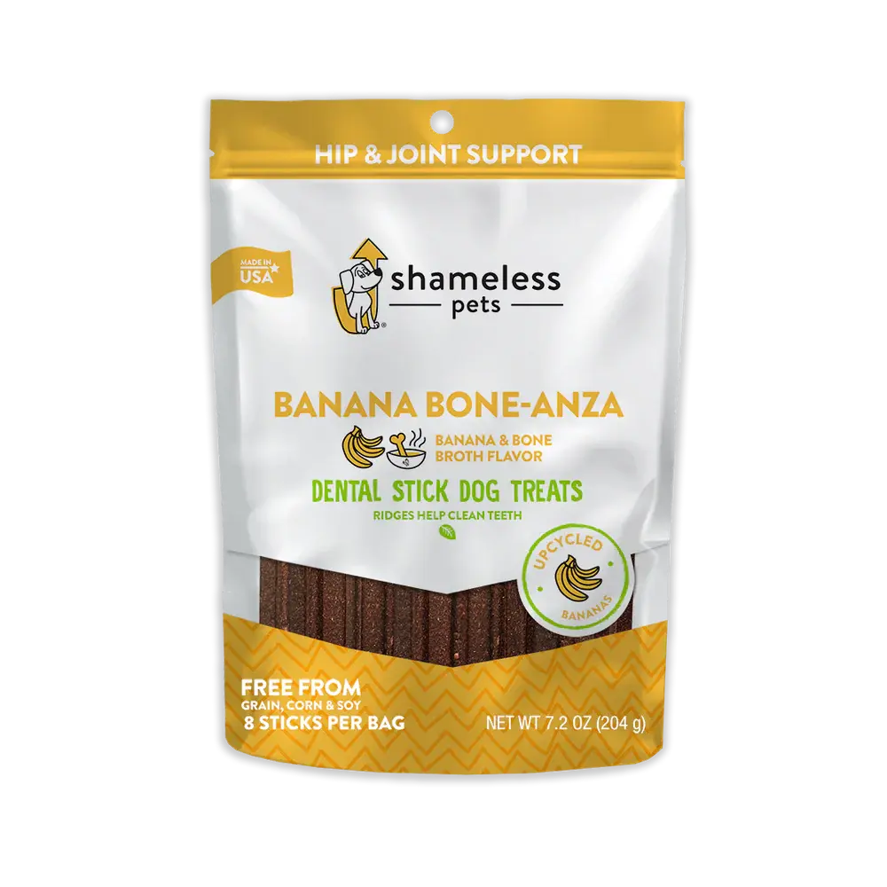 Shameless Pets Dental Dog Treats - Banana Bone-anza Flavored