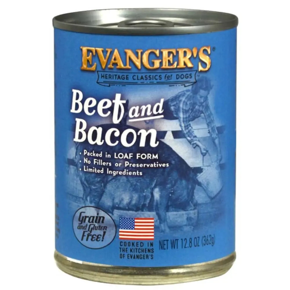 Evanger's Heritage Classic Canned Dog Food Case of 12 with Beef and Bacon Flavor