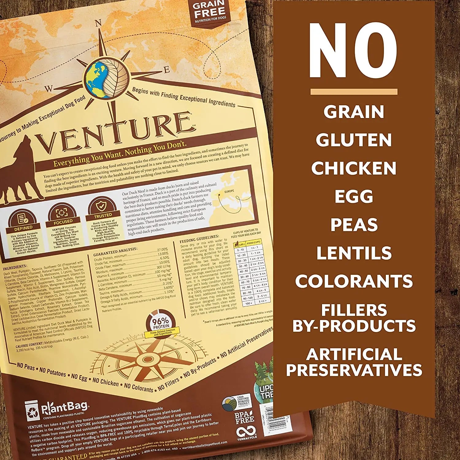 Earthborn Holistic® Venture™ Grain - Free Duck Meal & Pumpkin Dog Formula