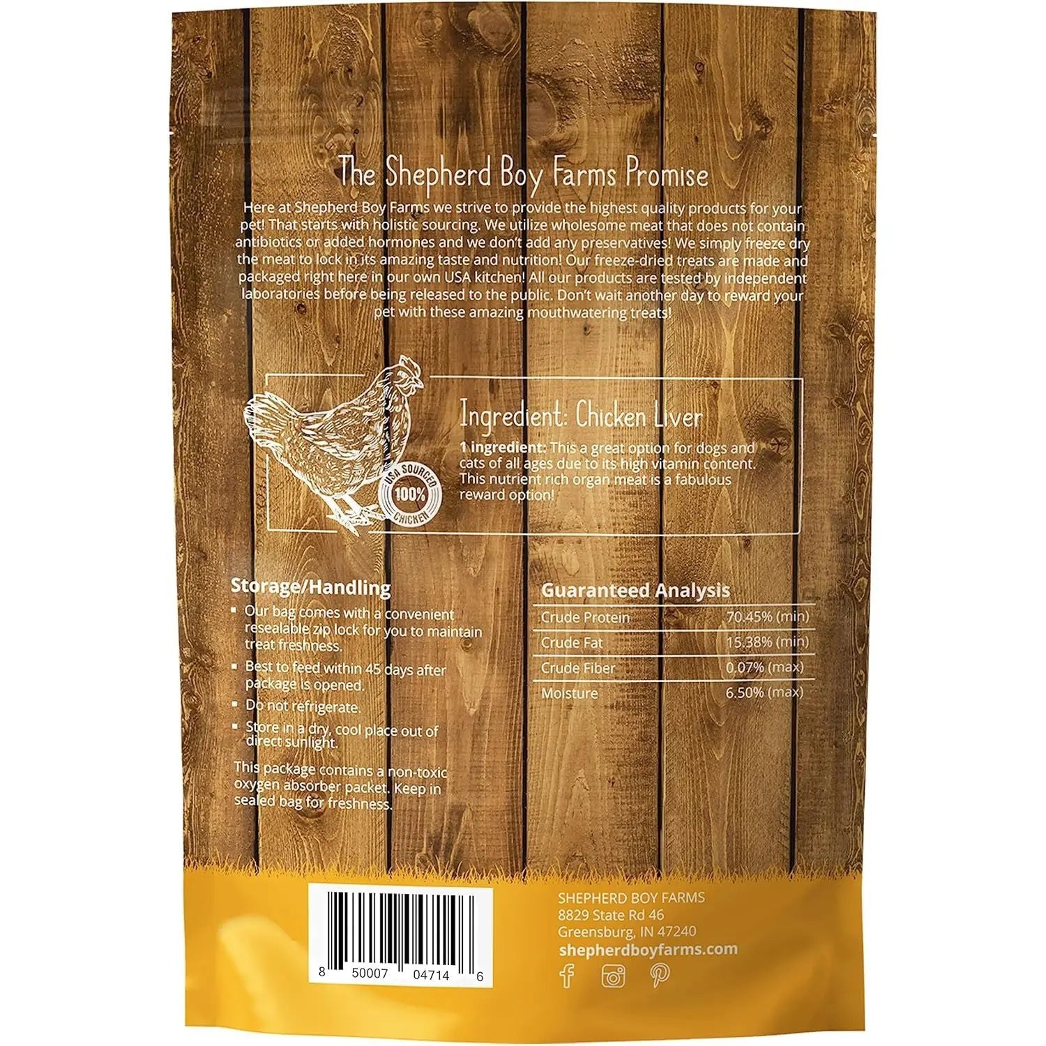 Shepherd Boy Farms Premium Freeze-Dried Chicken Liver Treats for Dogs