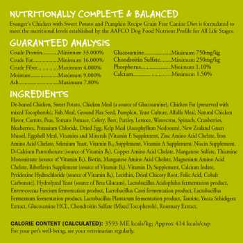 Evanger's High - Quality Grain - Free Dry Dog Food with Chicken, Sweet Potato & Pumpkin