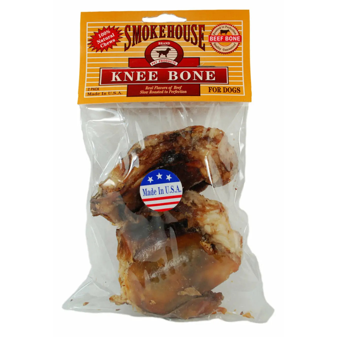 USA - Made Smokehouse Knee Bones: Premium Dog Chew Treats