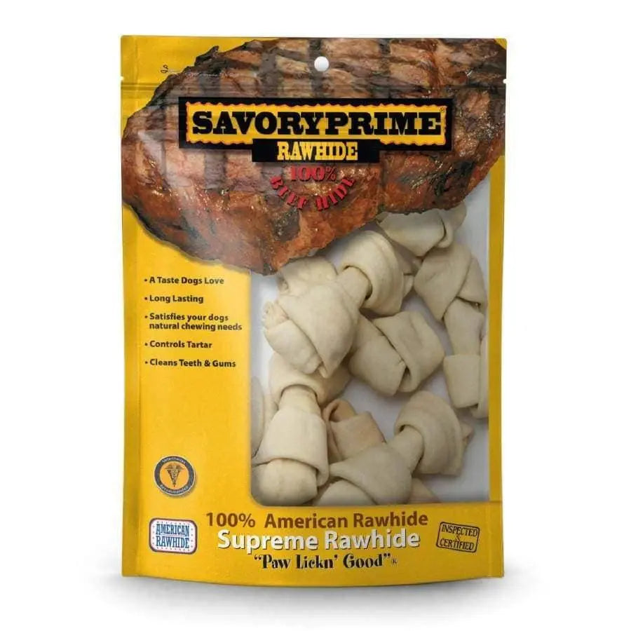 Premium Savory Prime White Small Bone Value Pack (4 - 5 in, 10 Count)