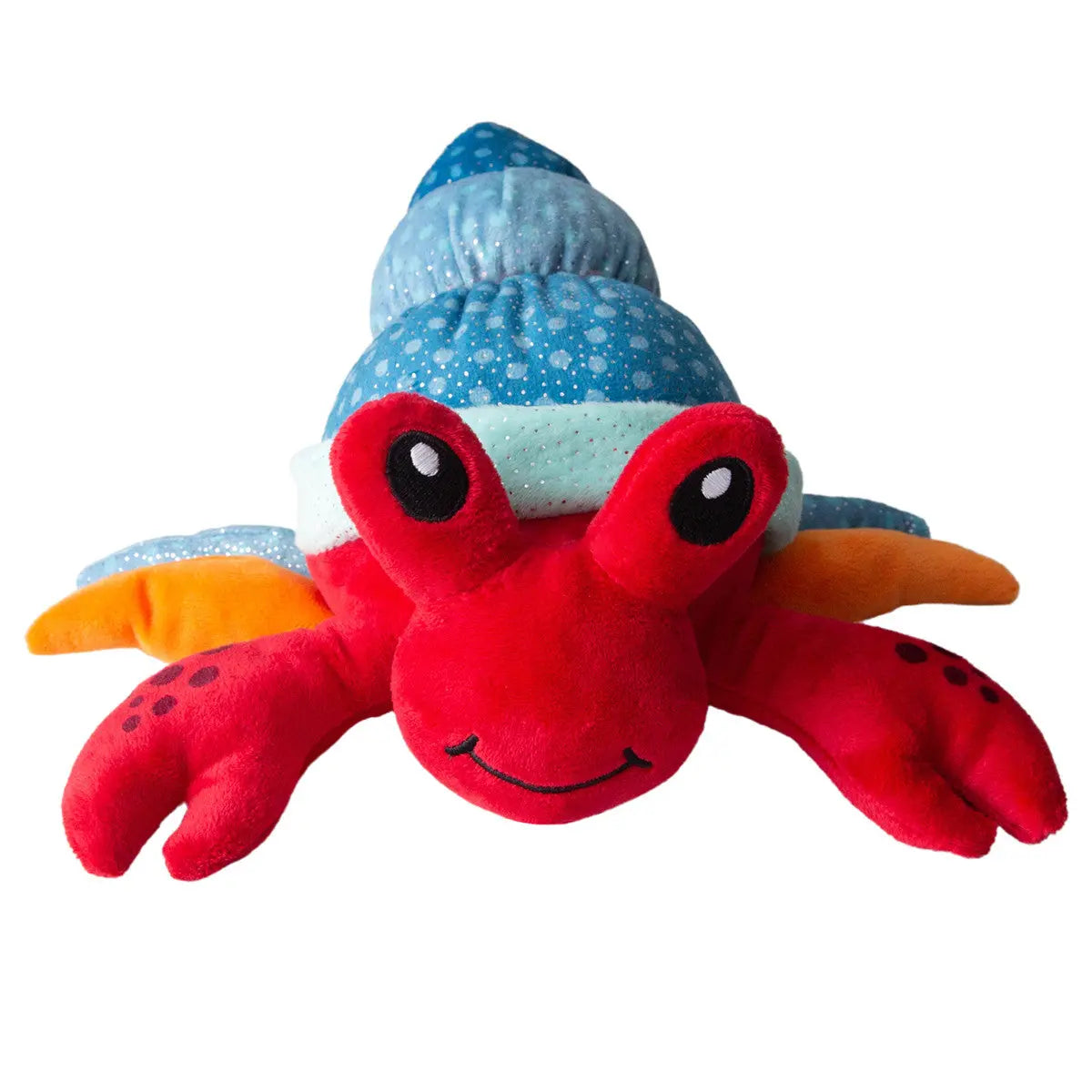 SnugArooz 8-Inch Eco-Friendly Hermie the Crab Plush Dog Toy with Squeaker