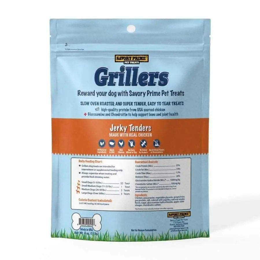 Savory Prime All - Natural Grilled Chicken Tenders Dog Treats for All Sizes