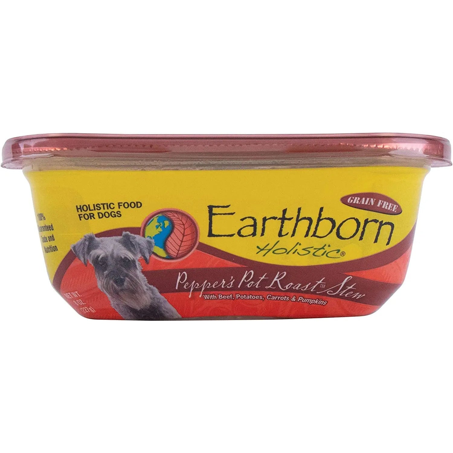 Earthborn Holistic Grain-Free 8 oz Cans Beef Wet Dog Food - Pepper's Pot Roast Stew (8 Pack)