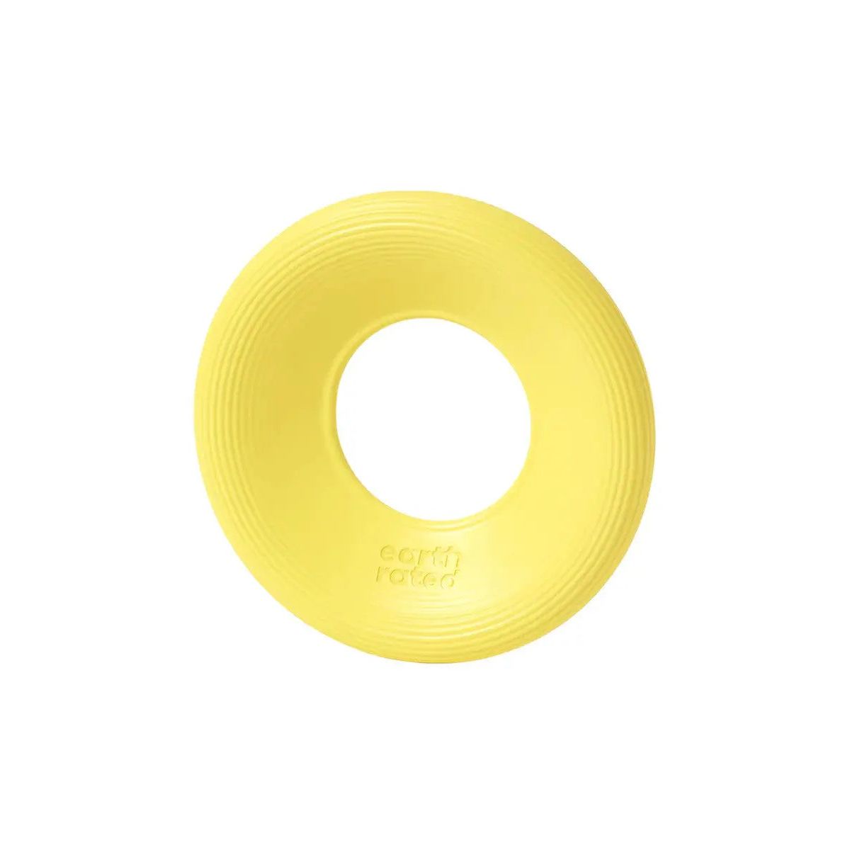 Earth Rated Yellow TPE Dog Flying Disc Toy for Interactive Play